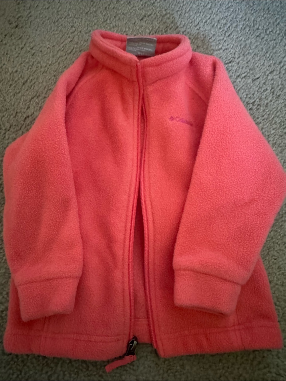 Columbia Kids Coral Pink Fleece Jacket - Full Zip